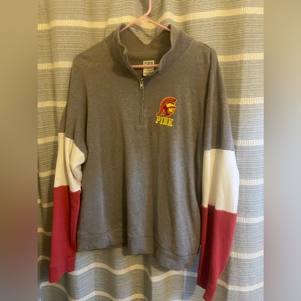 Vintage USC Victoria’s Secret pink half zip